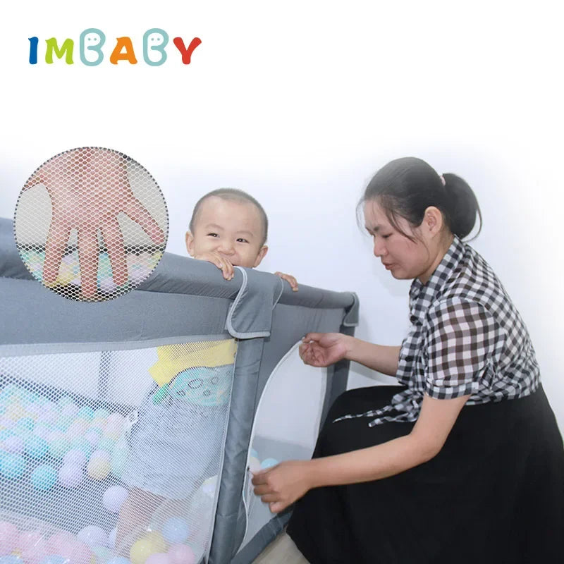 IMBABY Baby Playpen 150x180cm Children's Parks for Babies with Foam Protection Newborn Fence Box Safety Children's Play Playpen