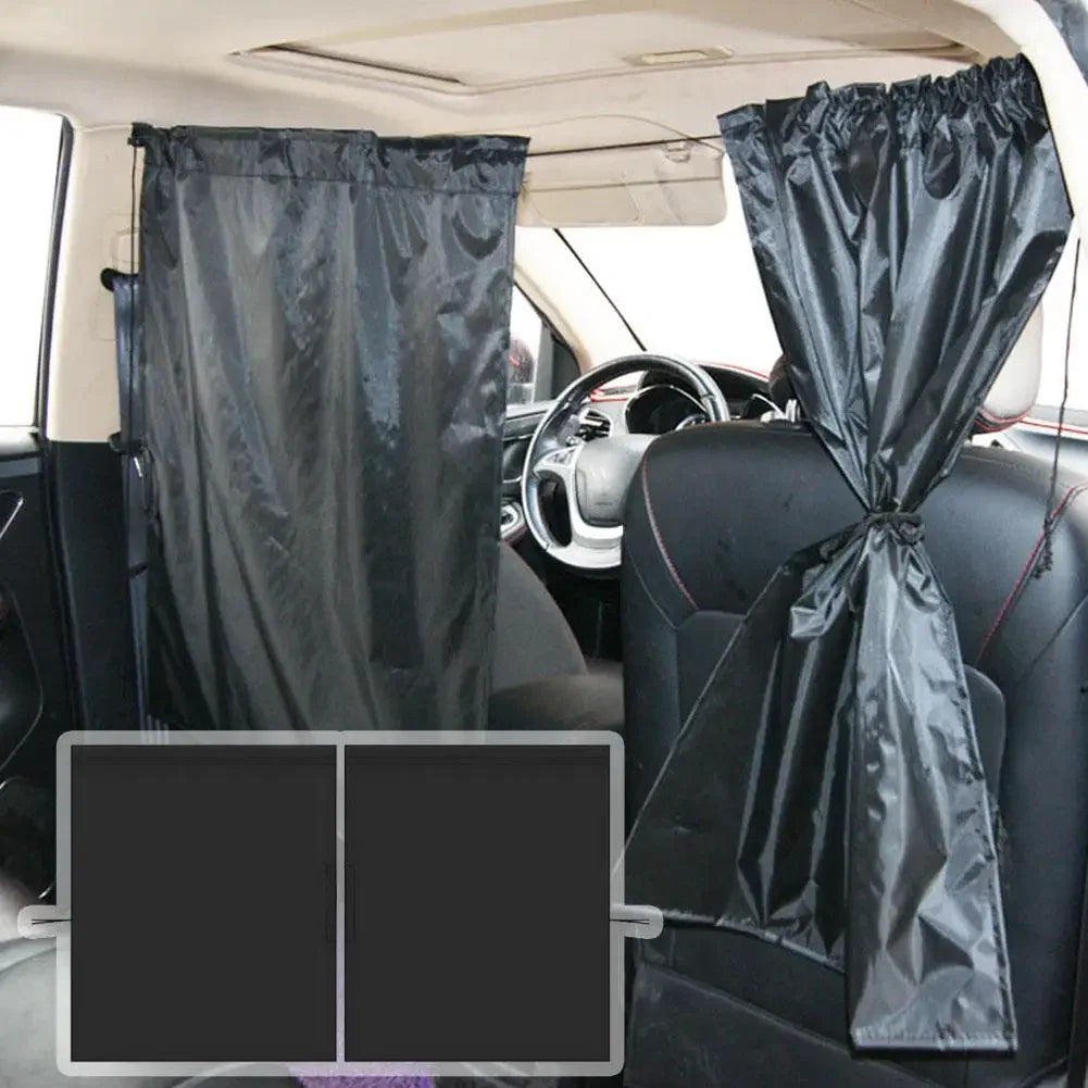 2pcs/set Sun Shade Privacy Curtain Taxi Car Isolation Curtain Partition Protection Curtain Commercial Car Interior Accessories