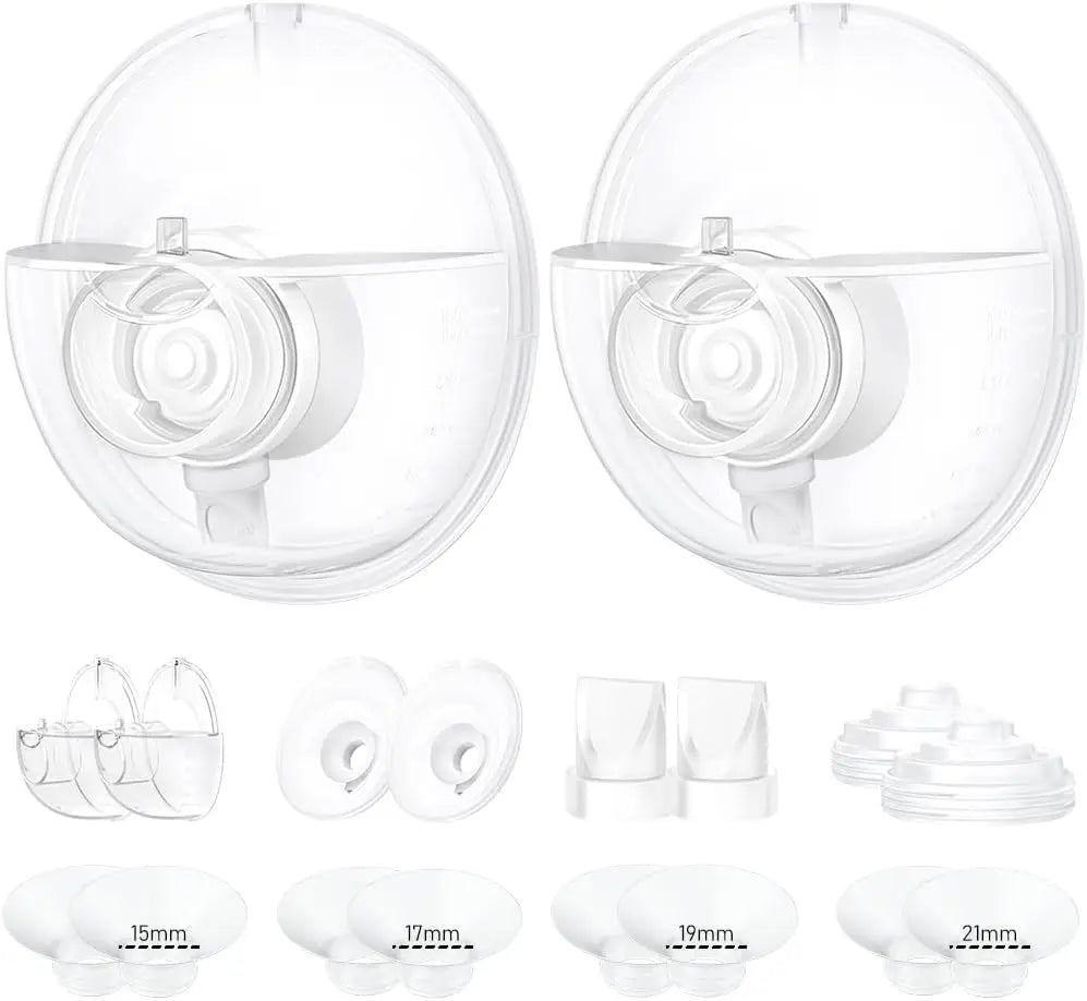 Full Sets 24mm Collector Cup And Flange Inserts Only Compatible with Momcozy M5 Breast Pump Replacement Accessories