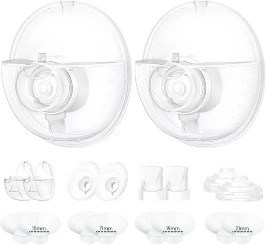 Full Sets 24mm Collector Cup And Flange Inserts Only Compatible with Momcozy M5 Breast Pump Replacement Accessories