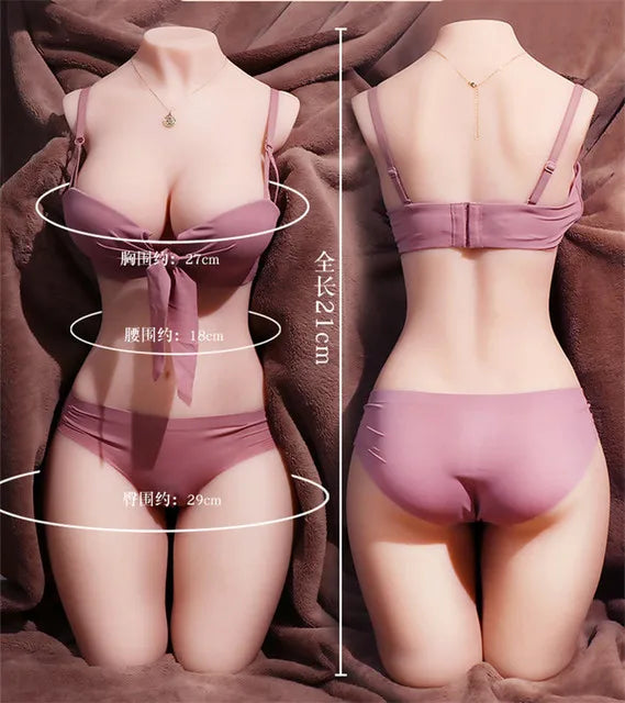 Portable 1.4kg Sexy Female Torso Half Body Sex Doll Silicone Male Masturbator Rubber Pussy Anal Sex Toys Porn Doll Sex Shop 18+