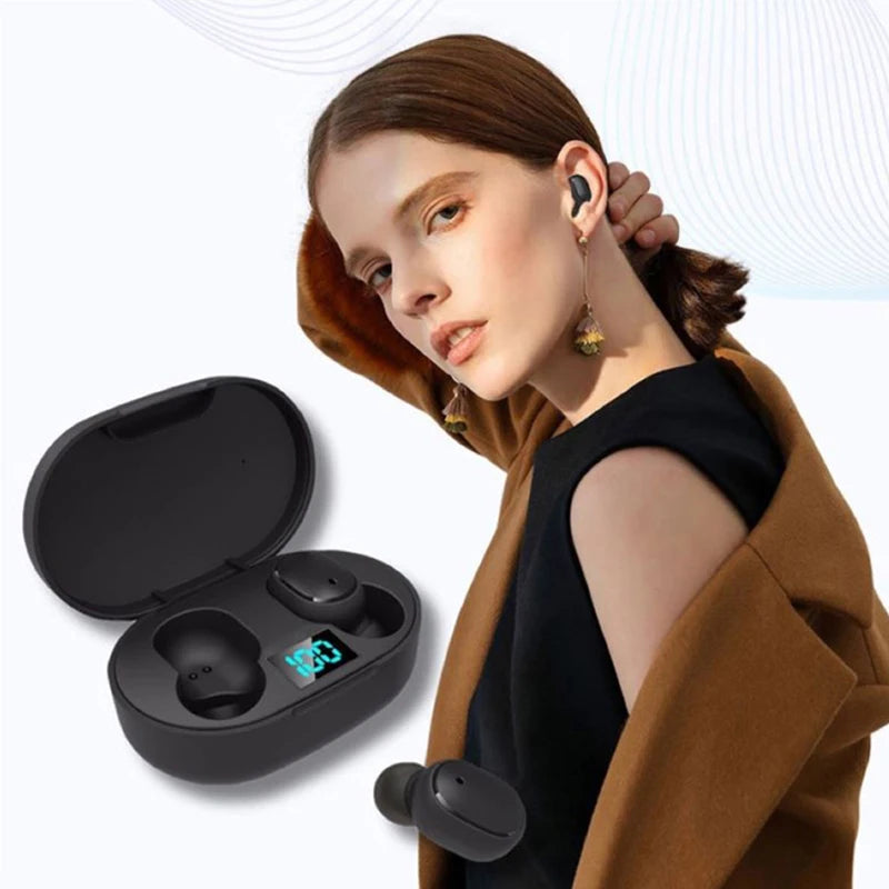 TWS E6S Bluetooth Earphones Wireless Bluetooth Headset Noise Cancelling Earbuds With Microphone Headphones For Xiaomi iPhone