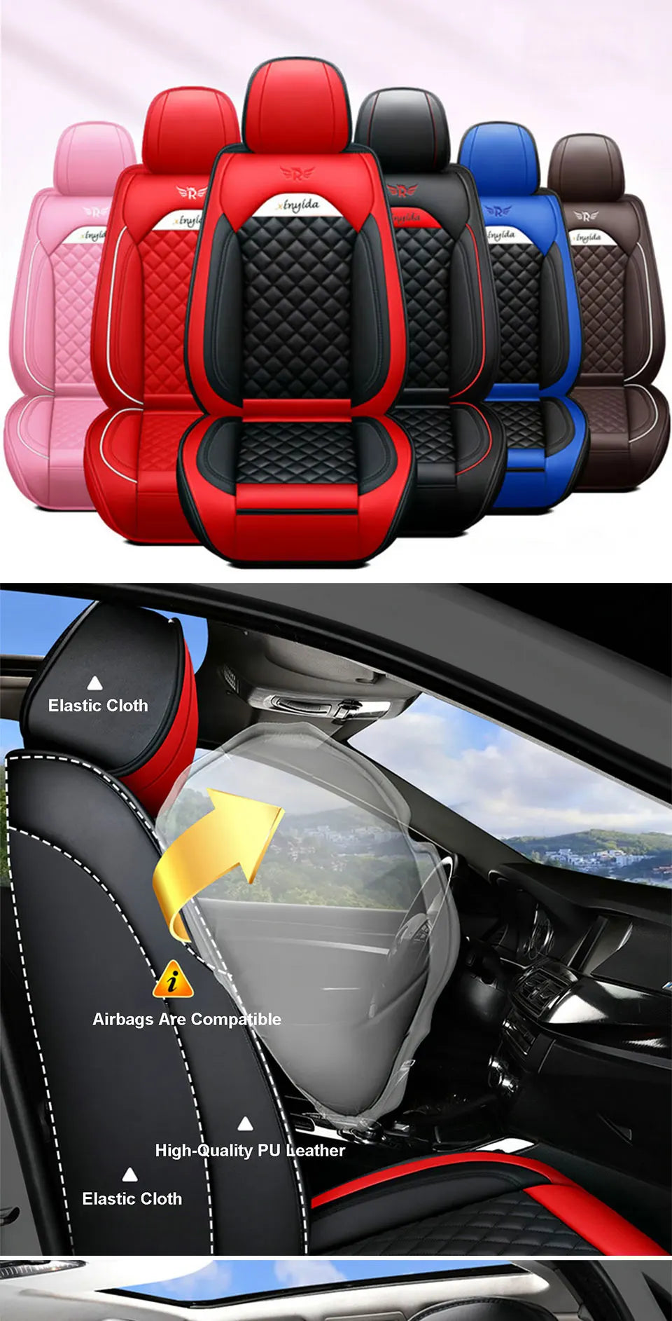 Car Seat Cover For Toyota Camry 40 50 RAV4 Avensis T25 T27 Yaris Auris Aqua Prius 20 30 Aygo Corolla E150 Prado Auto Accessories