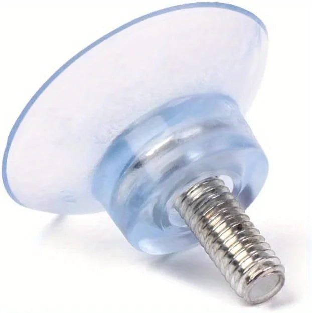 M6 Screw Rubber Suction Cups, 3.51cm Transparent with Metal Screws - Ideal for Glass Table Top Replacement & Holiday Decorations