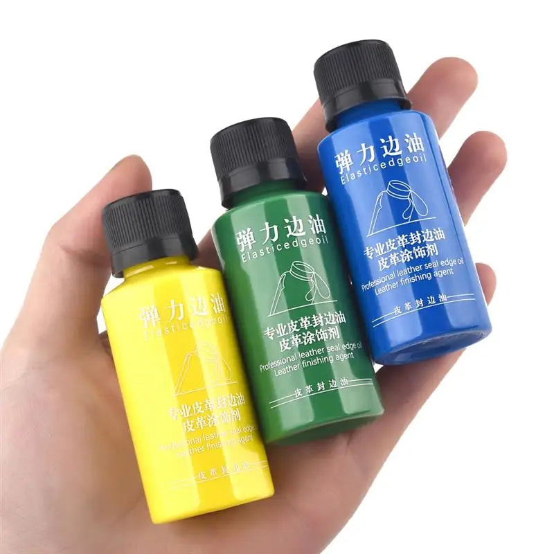 30ml Stretch Matte Elastic Edge Sealing Oil Leather Dye Coloring Coats Edges Repair Wrap Liquid DIY Leather Craft Paint Pigment