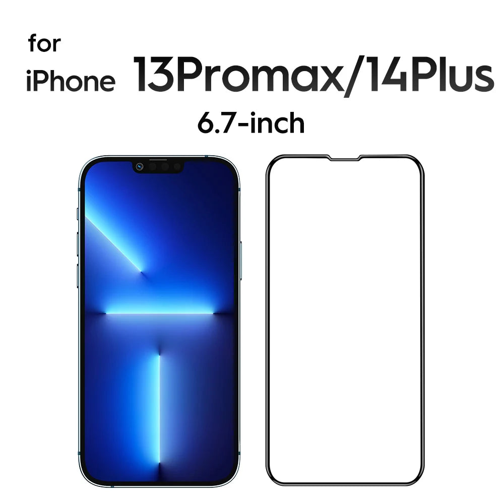 SmartDevil for iPhone 14 11 Full Cover Tempered Glass for iPhone 13 Pro Max 12 mini 7 8 X XS XR SE 3 2020 Screen Protector HD