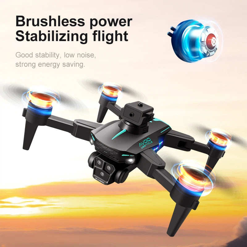 New KY605S Screen Controlled Drone 8K Three HD Camera Brushless Motor Obstacle Avoidance Foldable Quadcopter Dron RC Toys Gifts