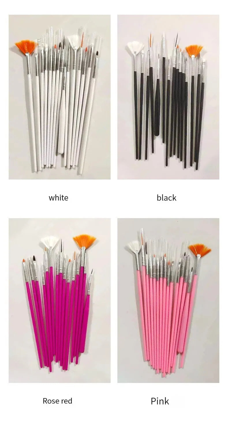 15PCS Women's Makeup Brush Set Soft Makeup Application Powder Grasping Force Easily Carry Makeup Tools Smudges Naturally