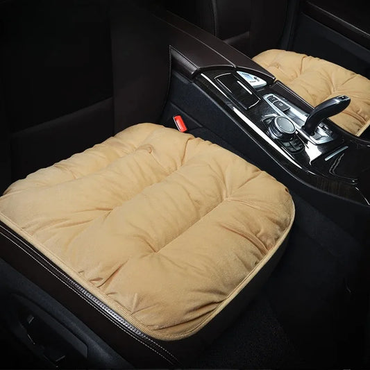 Winter Car Seat Cover with Back Pad Warm Slip-resistant Car Seat Cushion Chair Protector Universal for Suv Pick-Up Truck Sedan