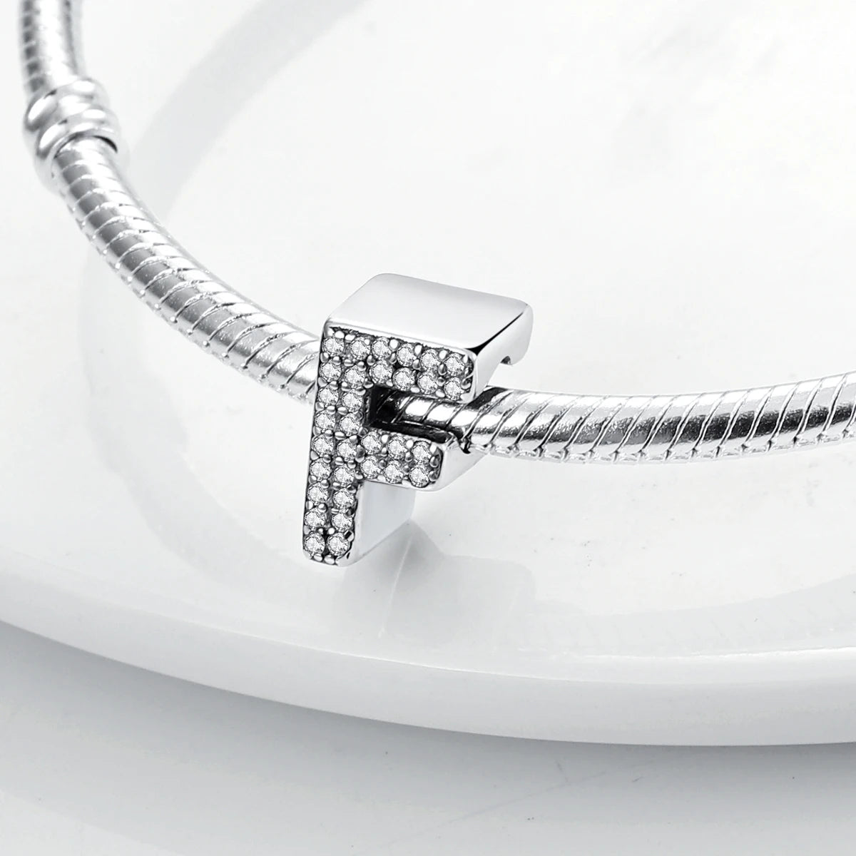 Real 925 Sterling Silver Charms Bracelets Classic 26 Letters Alphabet Charms Beads For Women Fine DIY Wedding Jewelry Gift