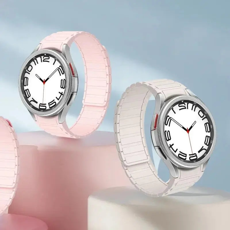 Silicone Strap For Samsung Galaxy Watch 7/6/5/4 40mm 44mm 4 6 Classic 42mm 46mm 47mm 43mm Magnetic Bracelet Watch 5Pro 45mm Belt