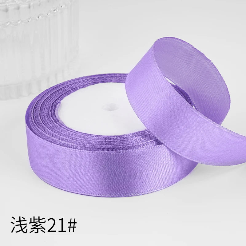 25yards/roll 1inch Satin Ribbon DIY Handmade Crafts Gift Box Flower Cake Decoration Wedding Birthday Party Festival Supplies