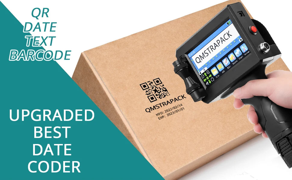 Non-encrypted Handheld Inkjet Printer Gun  12.7mm with Fast-Drying Ink for Text QR Barcode Batch Number Logo Date Label Printer