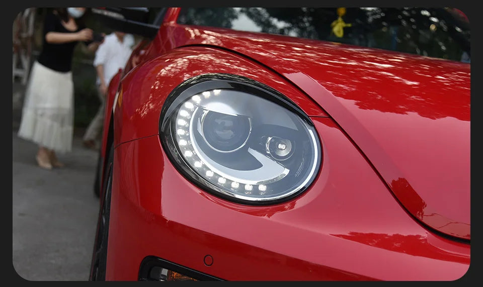 AKD Head Lamp for VW Beetle LED Headlight 1998-2021 Headlights Beetle DRL Turn Signal High Beam Angel Eye Projector Lens