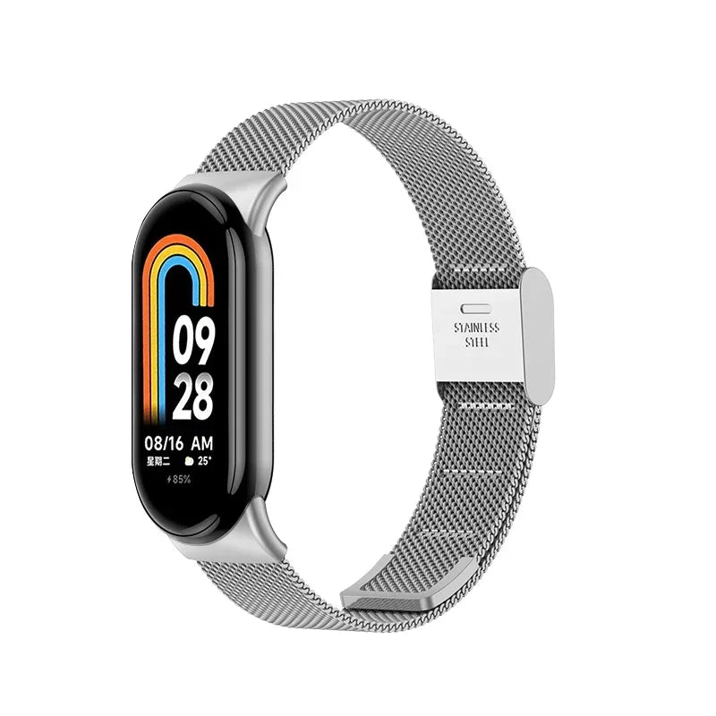 Stainless Steel Strap for Xiaomi Mi 9 8 Band Metal Milanese Bracelet on Mi Band 8 Wristband for Mi Band 9 8 Strap Accessories