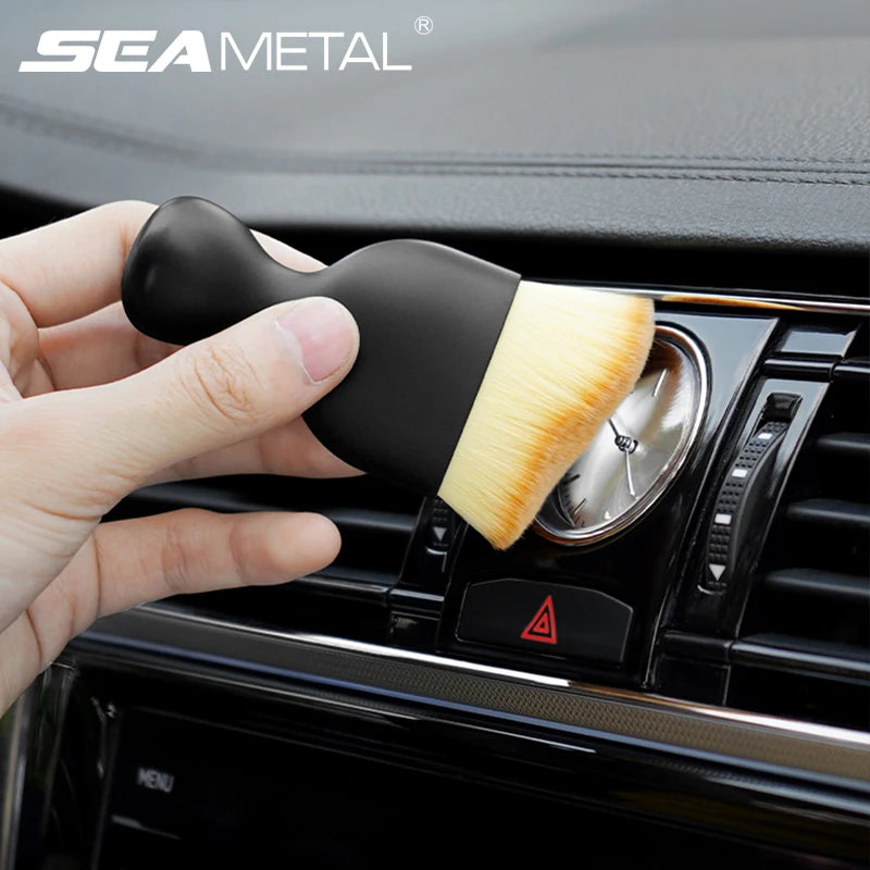 SEAMETAL Soft Cleaning Brush for Car Air Outlet Dust Sweeping Tools Auto Interior Clean Brushes Scratch-Free Car Detailing Tool