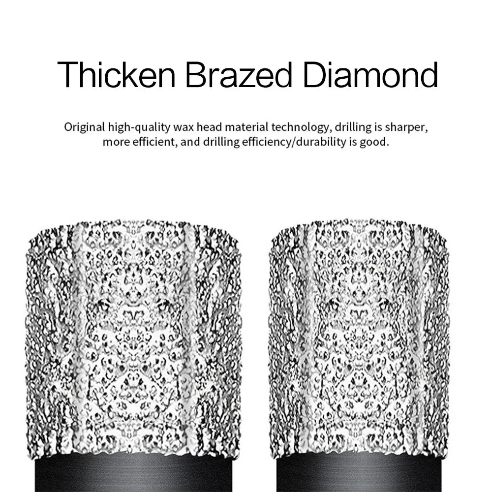 STONEGO 1PC Brazing Diamond Bit - Dry Drill for Tile, Marble, Granite, Cooled by Wax