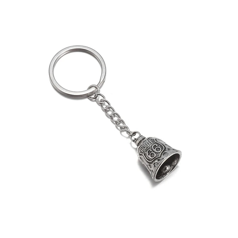 Biker Motorcycle Bell Necklace Charm Men\\\\'s Trend Jewelry Lucky Bell Pendant with Stainless Steel Chain