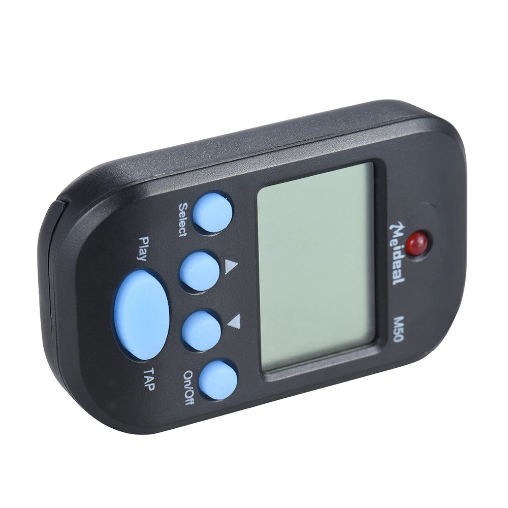 M50 Mini Metronome Professional Clip-on LCD Digital Rhythm Metronome for Guitar Violin Bass Stringed Instrument Accessories