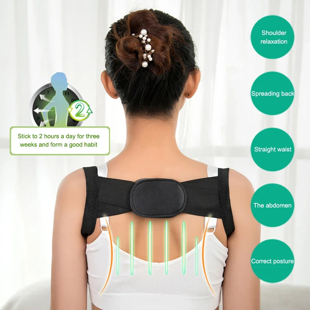 1Pcs Adjustable Posture Corrector Back Support Shoulder Belt Rectify Straighten Correction Spine Health Postural