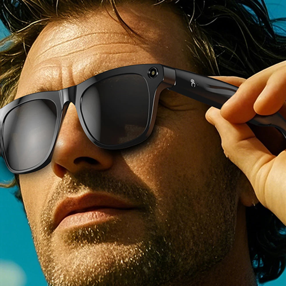 1080P HD AI Smart Glasses Chat GPT 100MP Camera Sunglasses Bluetooth Call 260Mah Battery Voice Assistant Control Smart Glasses