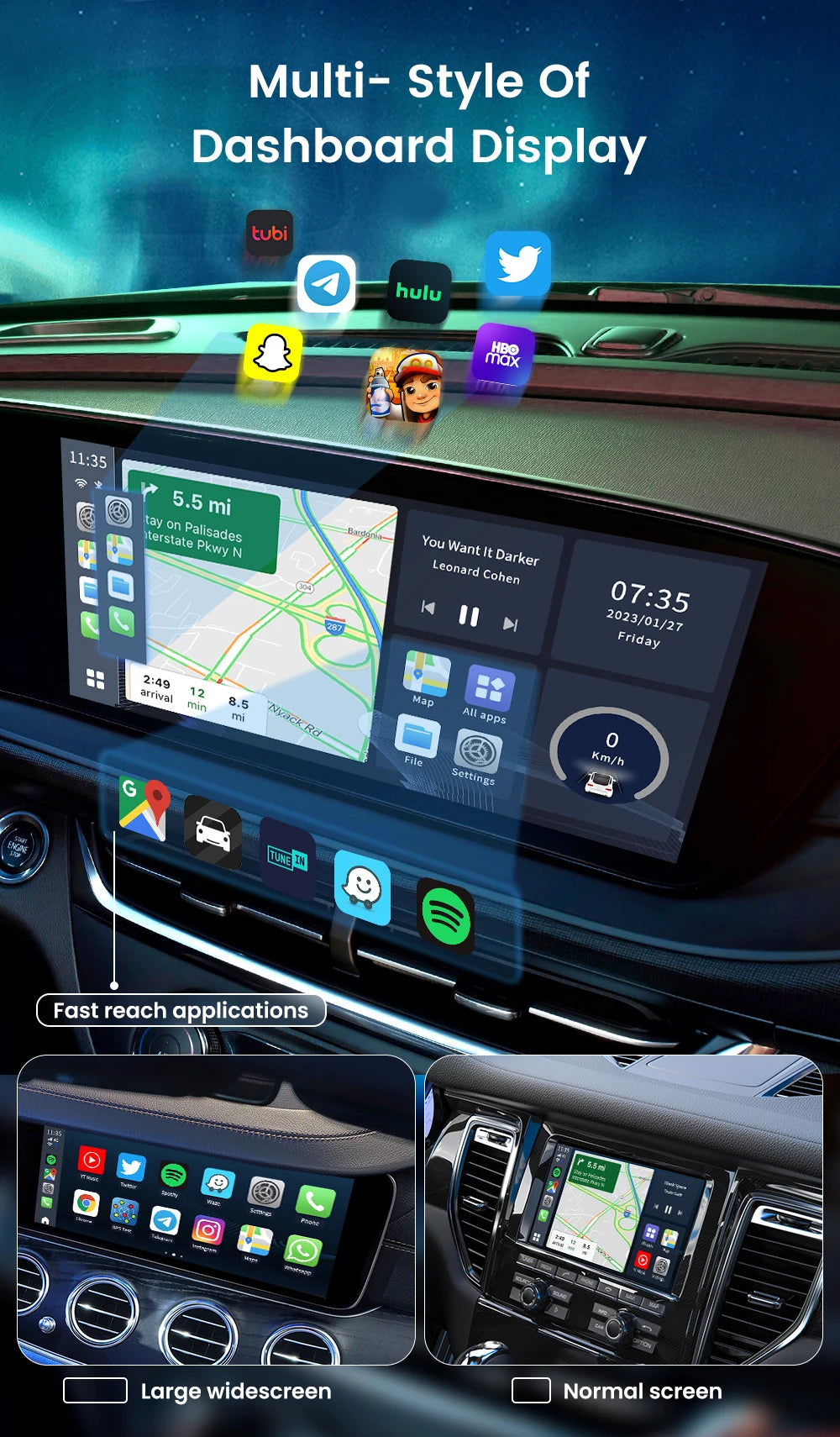 CarlinKit Wireless CarPlay Ai Box Android 13 Plus QCM6125 665 4GLTE for TV or Video Android Auto Car Play Streaming Box 8G+128G