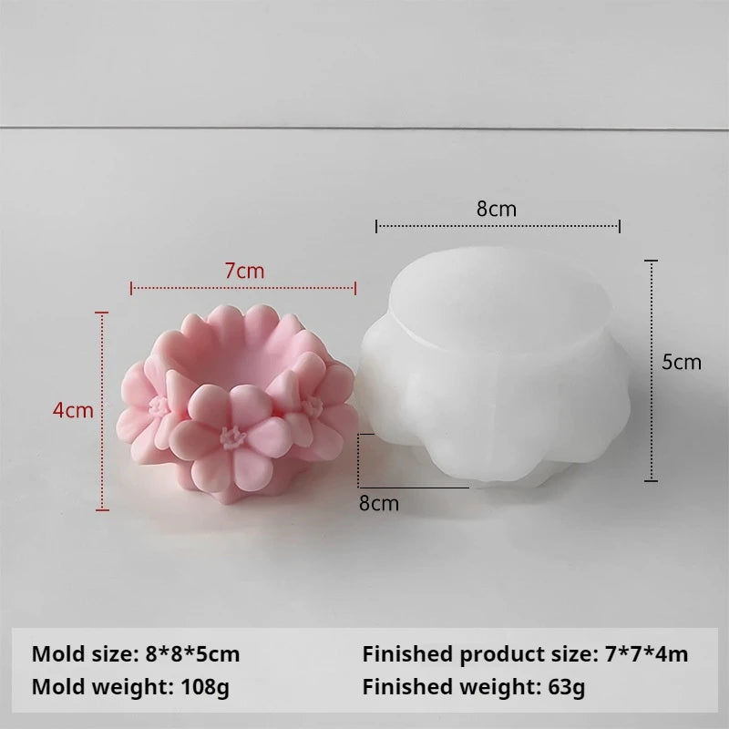 Silicone 3D Candle Molds DIY Lotus Flower Handmade Gifts Candle Soap Making Tools De Silicona Para Velas форма для свечей