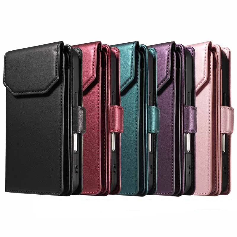 Leather Case For Samsung Galaxy S25 Ultra S24 S23 S22 S21 FE S20 S10 Plus Note 10 8 9 20 Edge Flip Wallet Multi-card Phone Cover