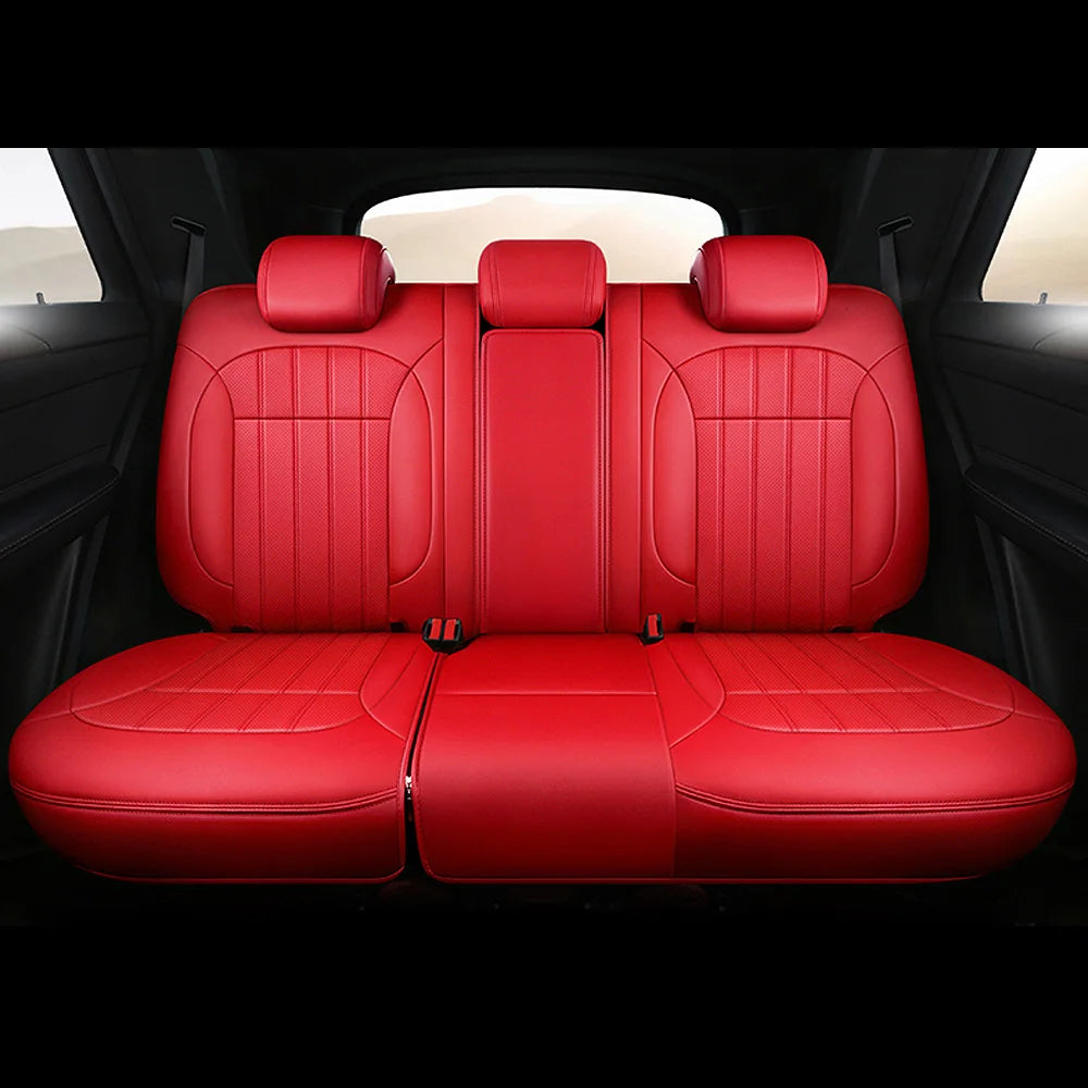 For Land Rover Range Rover Velar 2017 2018 2019 2020 Faux Leather Custom Car Seat Covers Full Set Interior Protector Accessories