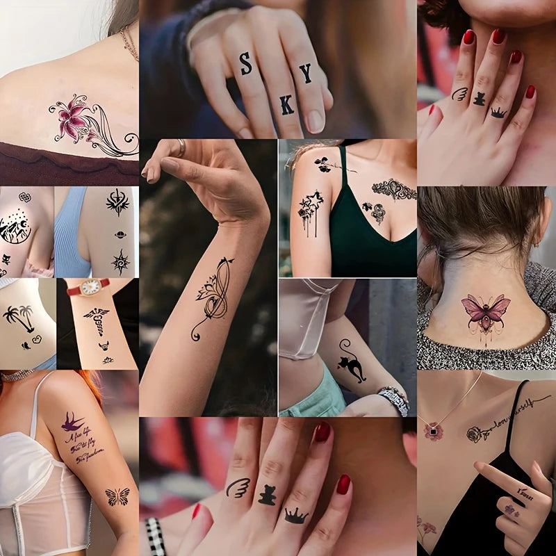 Colorful Tattoo Juice Paste,Easy-to-Use Henna Tattoo For Body Paint DIY Tattoos Temp, DIY Fake Tattoo Semi Permanent For Women