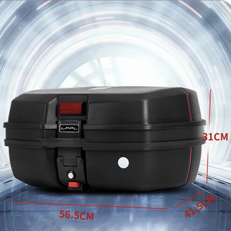 45L Motorcycle Tour Tail Box Motorcycle Luggage Box Top Case with 2 Keys Multifunctional  for Luggage Storage