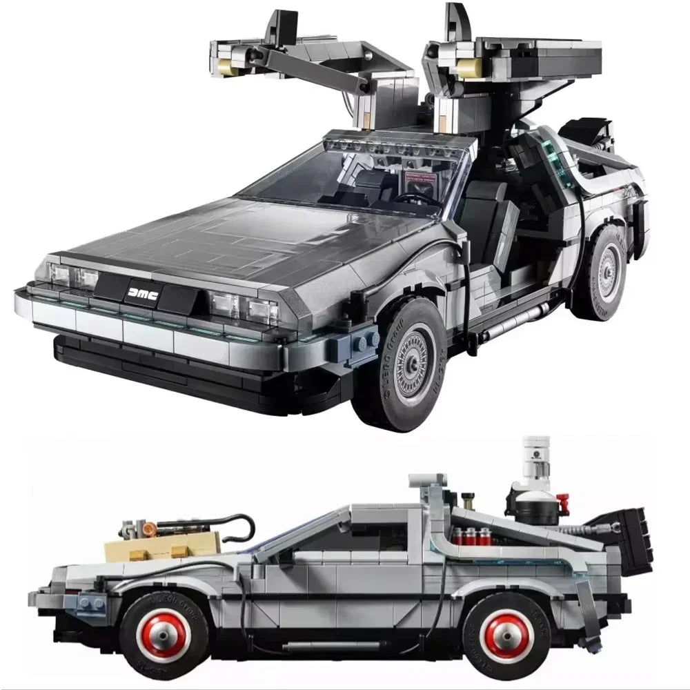 Technical NEW 1872Pcs Back to the Future Time Machine Building Blocks Vehicle Model 10300 Car Assemble Bricks oys Gifts For Kids