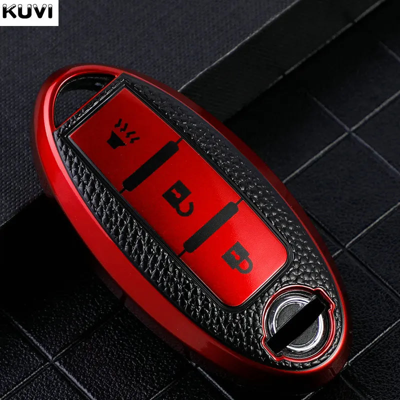 Leather TPU Car Key Case Cover Shell for Nissan Qashqai X-Trail T32 T31 Juke J10 J11 Kicks Tiida Pathfinder Note for Infiniti