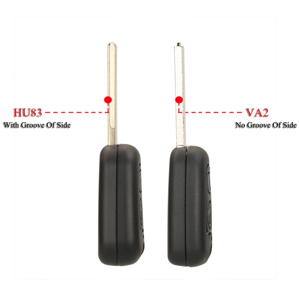 jingyuqin Remote Car Key For Citroen C1 C2 C3 C4 For Peugeot 106 206 306 307 107 For Toyota Aygo 2Buttons 433Mhz 4D70/ ID46 Chip