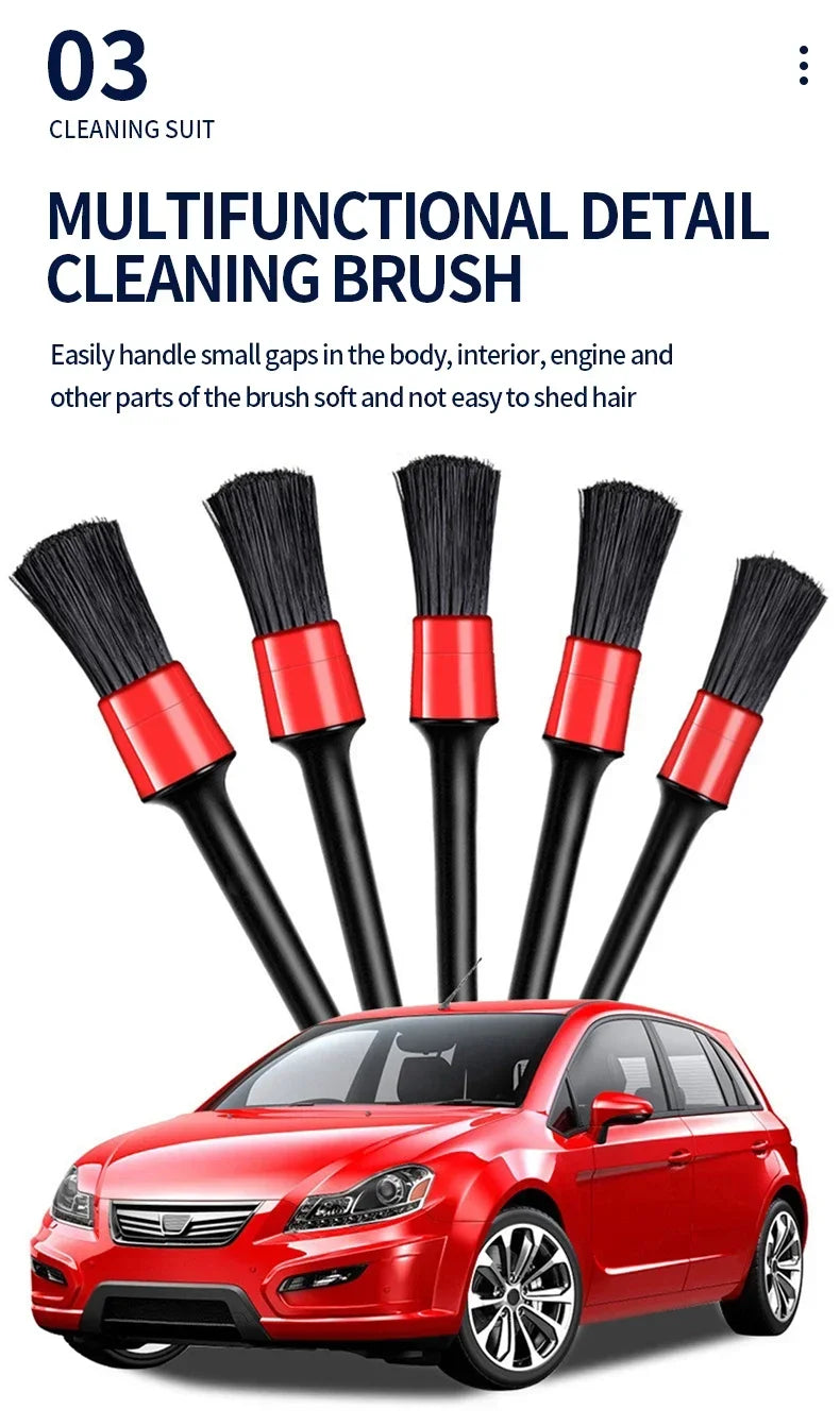 Car Cleaning Set Car Detailing Brush Towel Glove Auto Dashboard Air Outlet Cleaning Tools Kits for Car Wash Accessories