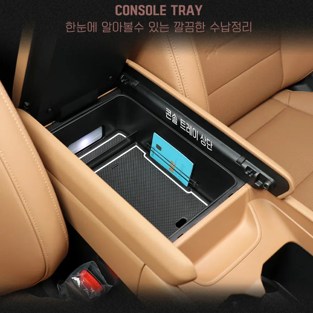 Central Console Armrest Box Storage Box Organizer Container Tray Car Interior Stowing Tidying For Hyundai Santa Fe MX5 2024