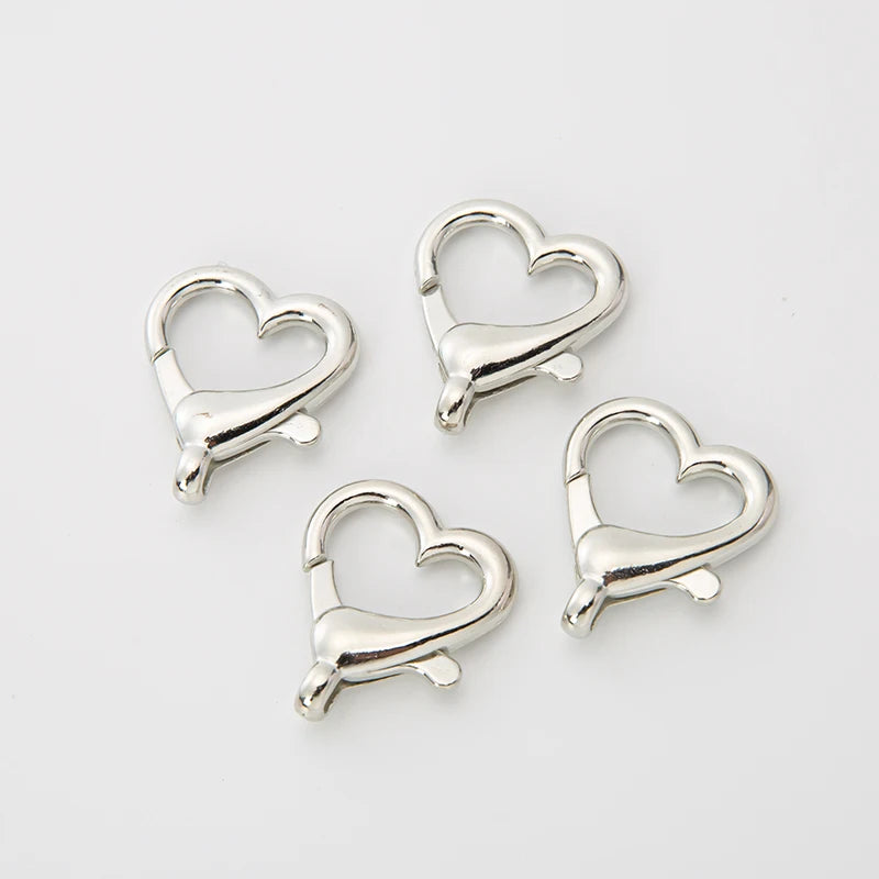 10pcs 22x26mmHeart Lobster Clasp Hook for DIY Keychain Jewelry Key Ring Craft Making Supplies Accessories Findings Material