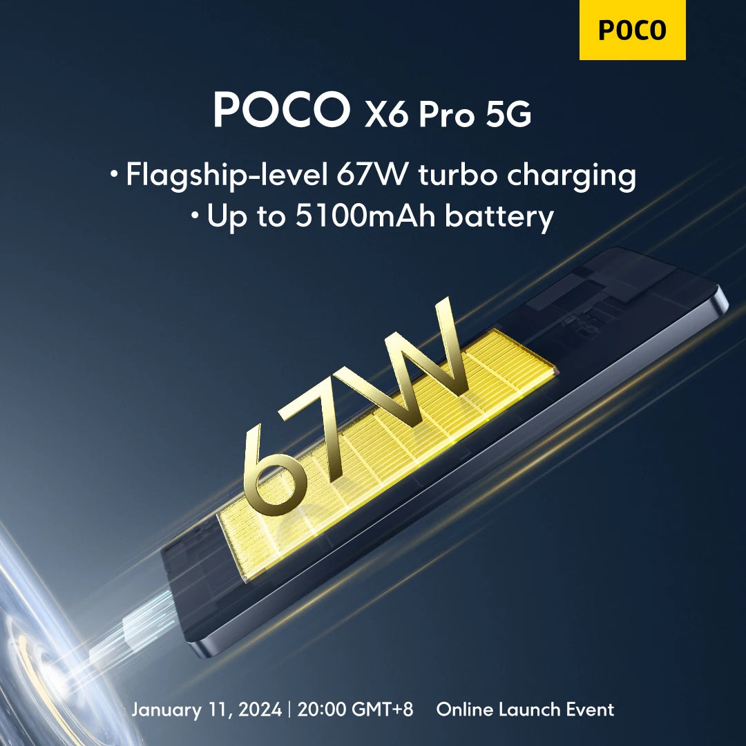 POCO X6 Pro Global Version Smartphone Dimensity 8300-Ultra 6.67" 1.5K Flow AMOLED DotDisplay 64MP 67W 5G NFC