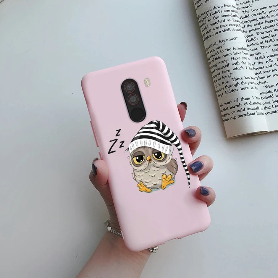 For xiaomi Pocophone F1 Case for xiaomi Poco F1 Case Silicone Soft TPU Phone Cases for PocoF1 Back Cover Heart Butterfly Bumper