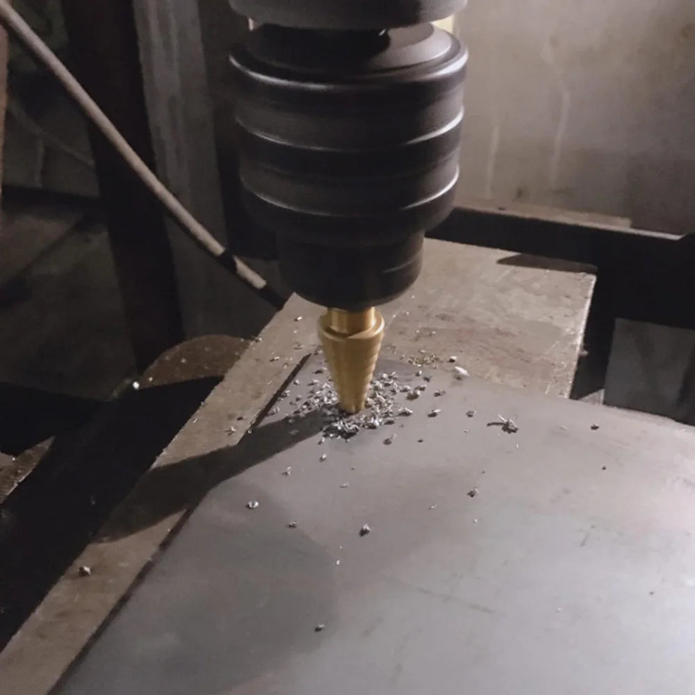 Hexagonal Handle Titanium Plated Ladder Drill Tower HSS Drill Bit 3-12/4-12/4-20/4-32mm Metal Wood Hole Cutter Cone Drilling