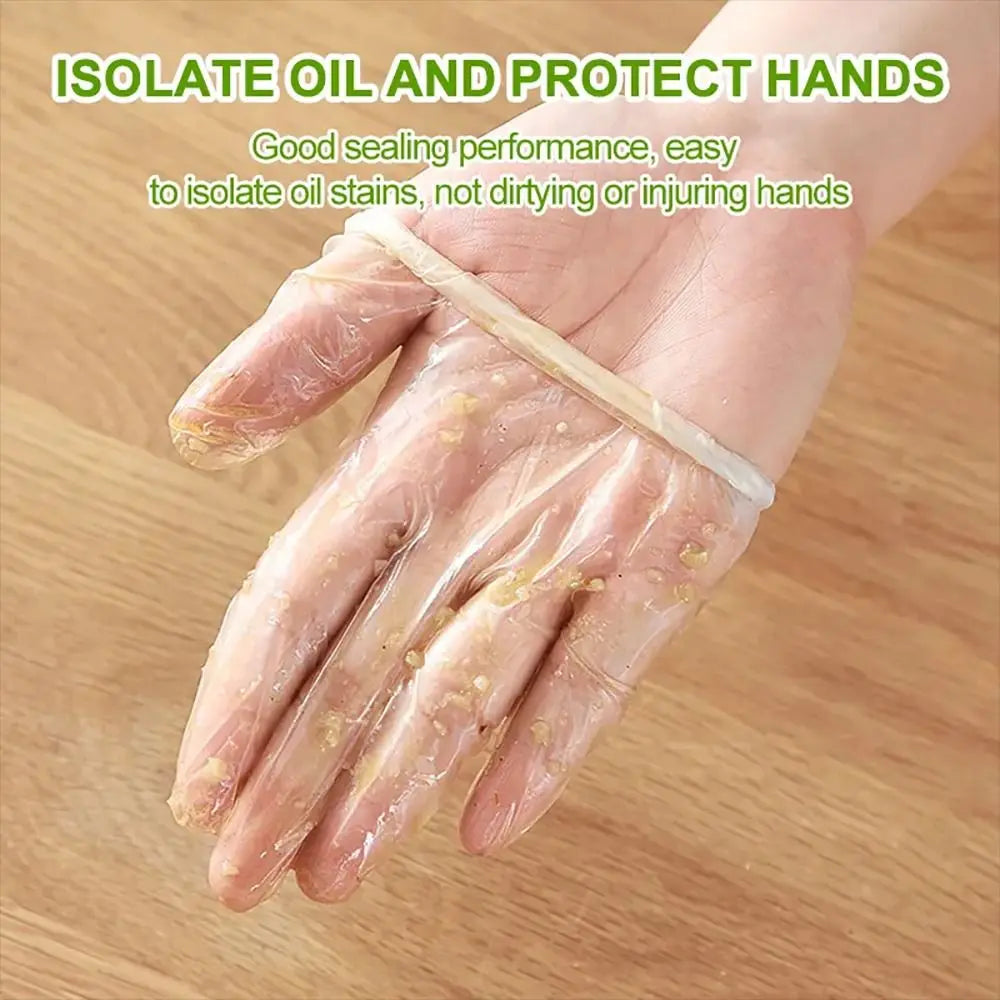 Food Grade Disposable Gloves Portable Non-Slip Acid Work Safety Cleaning Gloves Transparent TPE Latex Free Gloves Wholesale
