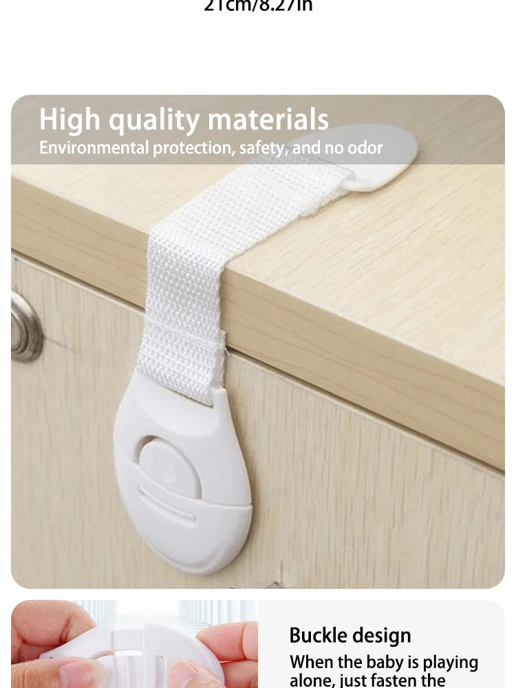 10pcs Child Safety Cabinet Lock Baby Safety Protector Multifunctional Drawer Door Cabinet Lock Plastic Door Lock