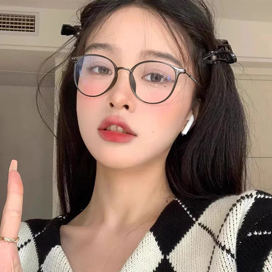 Korean Women Lady Students Anti-Radiation Glasses Computer Eyewear