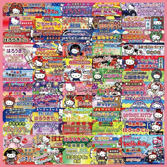 60pcs Kawaii Hello Kitty Labels Sealing Stickers Aesthetic Decorative Stationery Phone Laptop Waterproof Cute Kids Sticker Gift