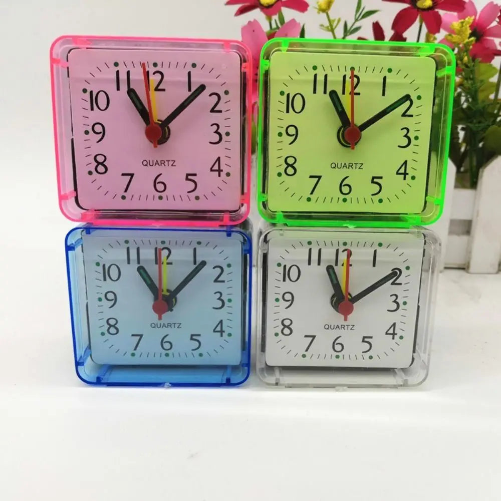 Mini Table Mute Clock Square Jelly Color Creative Alarm Clock