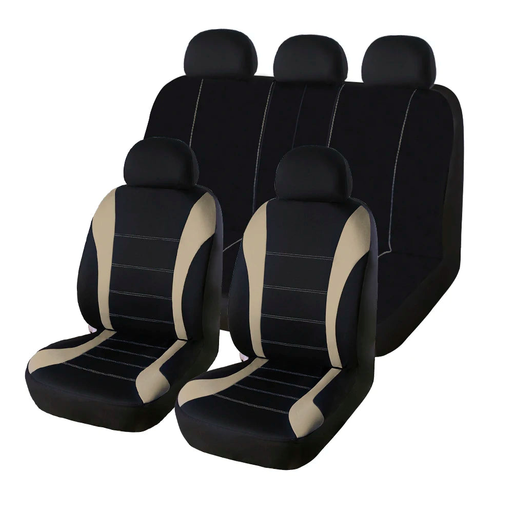 AUTO HIGH Universal Auto Seat Covers Full Set for Car Truck SUV Van Polyester Front & Rear Protector