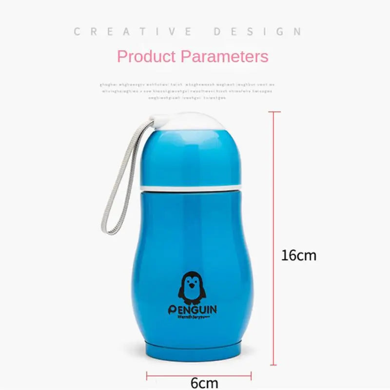 300ml Mini Penguin Thermos Cup Cute Insulation Portable Thermoses Stainless Steel Vacuum Flask Travel Drink Tools