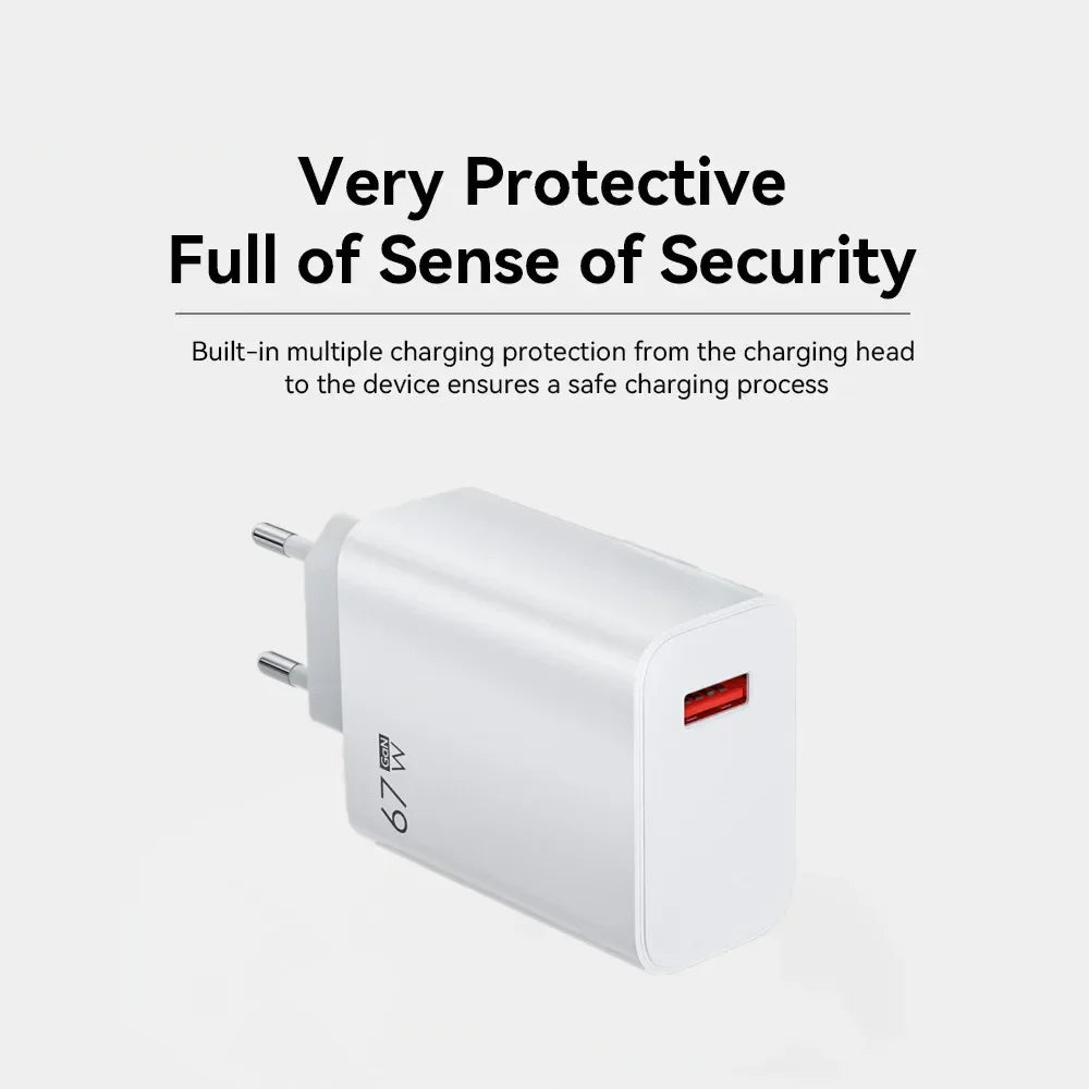 For Xiaomi 67W USB Super Fast Charger 6A Type C Cable Phone Power Adapter For Mi 12 11 POCO X5 X4 Pro Redmi Note9 10 11 Charging