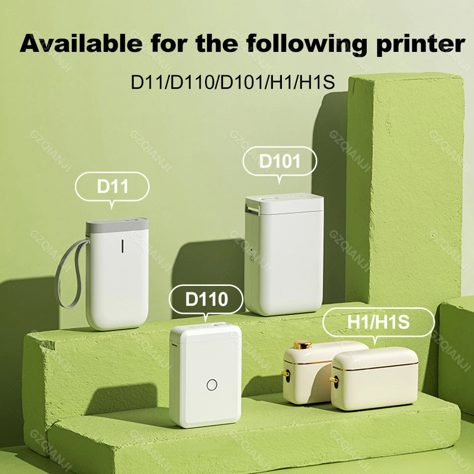 Niimbot D110 D11 Label printer paper Waterproof Anti-Oil Price Label Sticker Transparent Pure Color Label thermal Sticker Paper