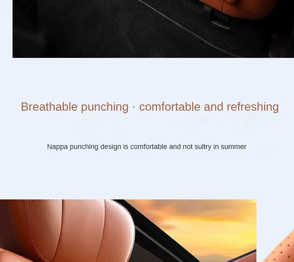 Car Seat Cushion Premium Comfortable Leather Car Seat Cushion Thickened Non-slip Single Piece Front and Rear Seat Cushion